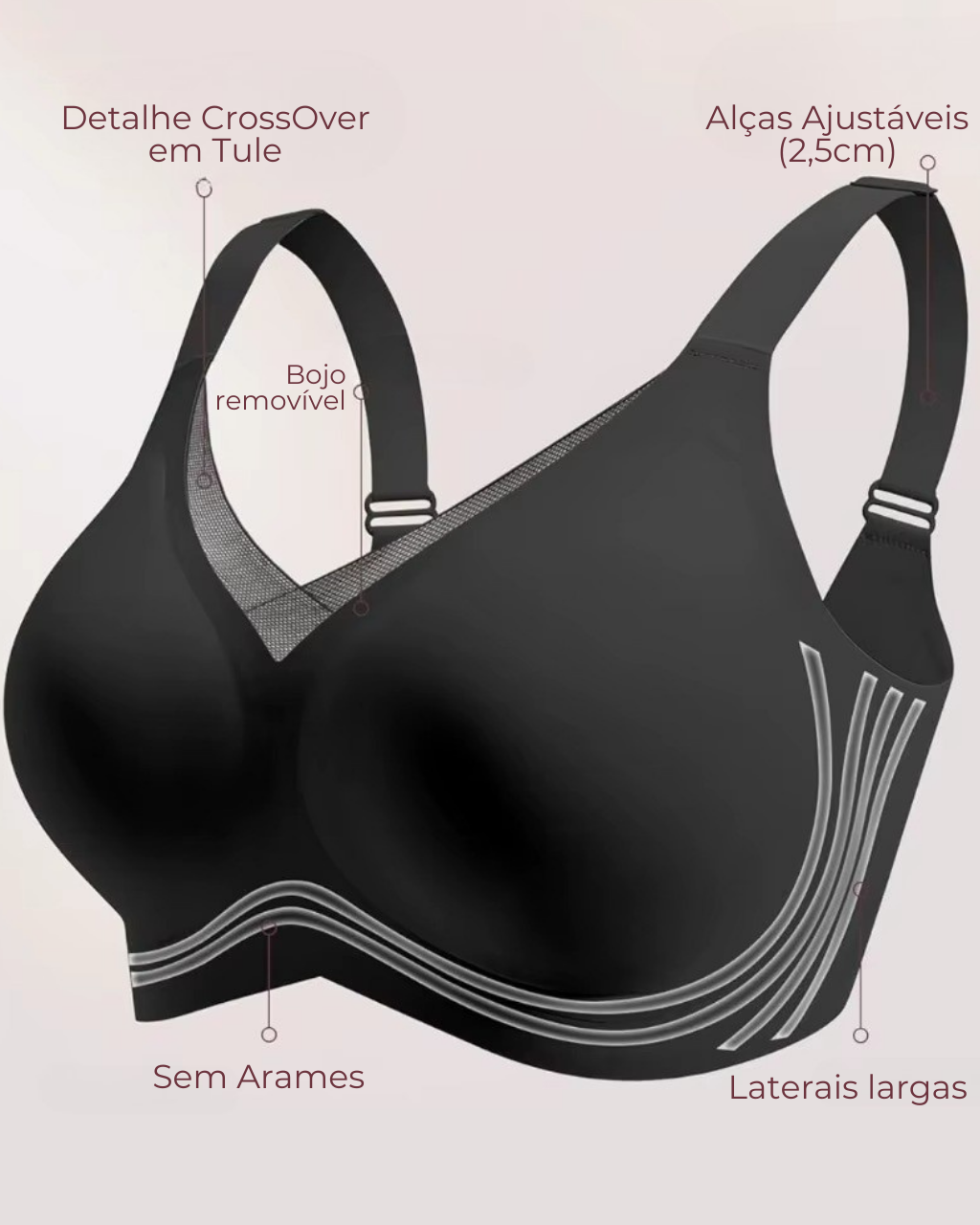 Sutiã Essence SoftGel com Bojo Removível Conforto Extremo